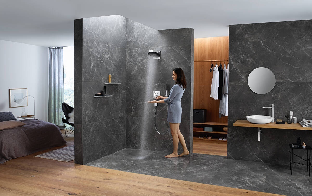 Купить Hansgrohe Rainfinity Верхний душ 250 3jet EcoSmart с настенным креплением белый матовый 26233700 в магазине wardena.ru
