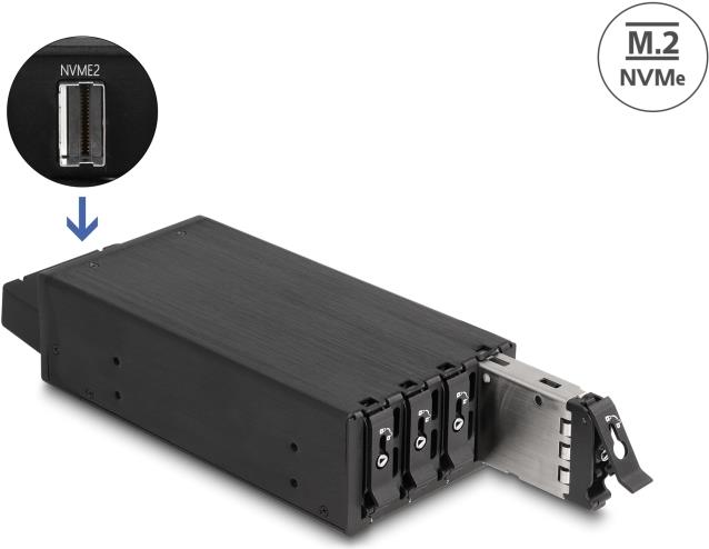 Купить Delock Slim Bay Wechselrahmen für 4 x M.2 NVMe SSD mit SAS SFF-8654 (47126) в магазине wardena.ru