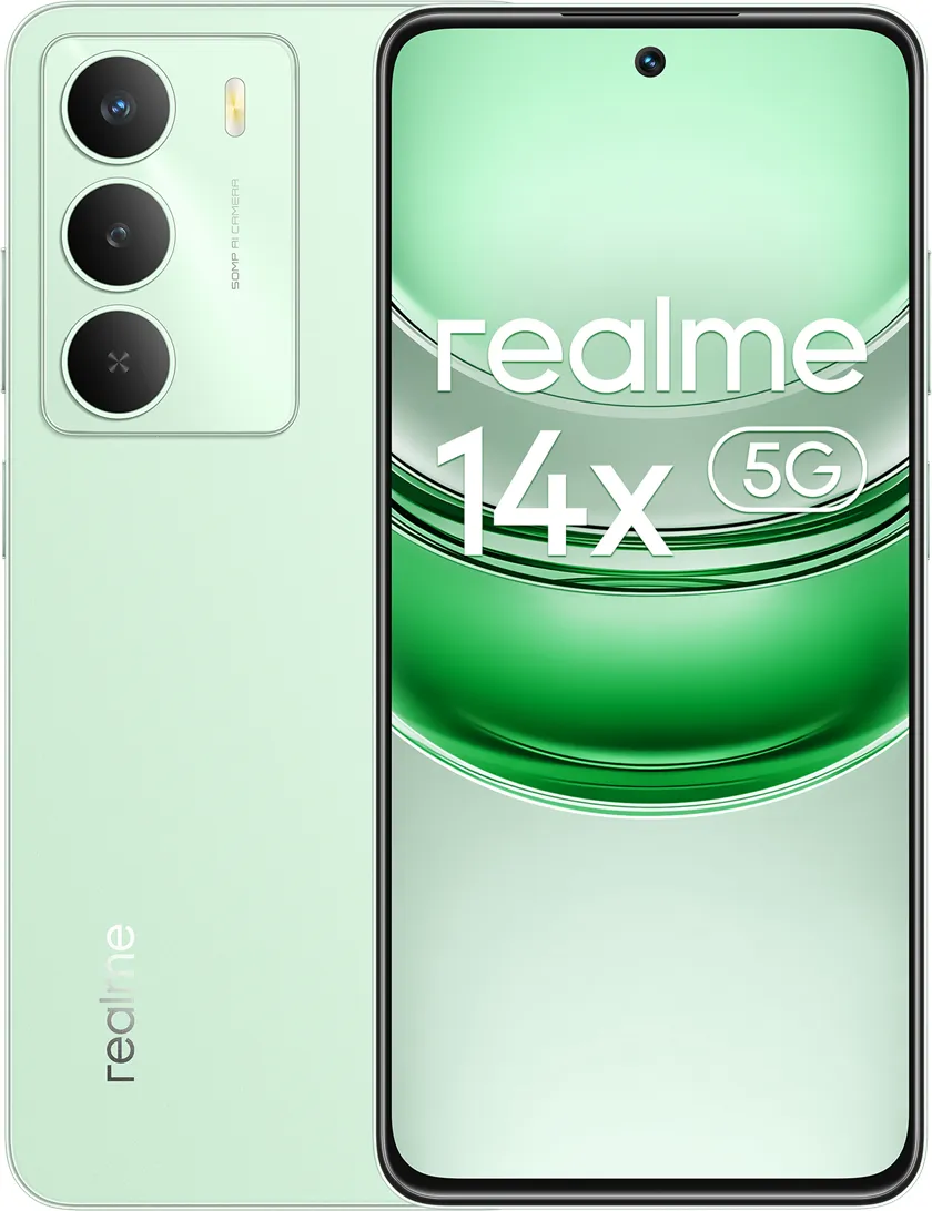 Купить Realme 14x 5G Smartphone 6 + 128 GB, 120 Hz Display, 50MP Kamera, 5000 mAh Akku, Octa-Core, Peridotgrün (631011004938) в магазине wardena.ru