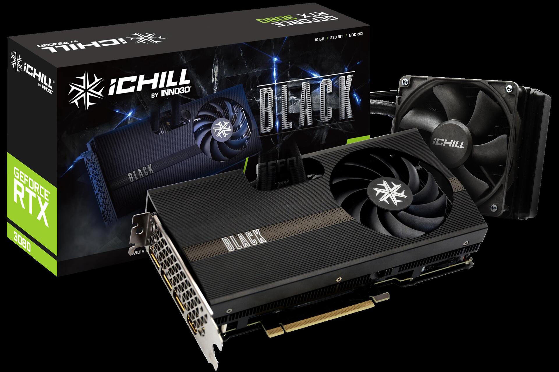 Купить Inno3D iChiLL GeForce RTX 3080 Black LHR - Grafikkarten - GF RTX 3080 - 10 GB GDDR6X - PCIe 4.0 x16 - HDMI, 3 x DisplayPort - Schwarz (C3080B-106XX-1810003H) в магазине wardena.ru
