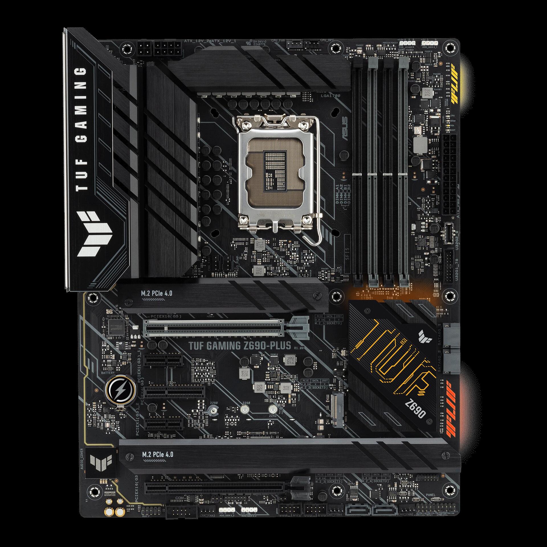 Купить ASUS TUF GAMING Z690-PLUS - Motherboard - ATX - LGA1700-Sockel - Z690 Chipsatz - USB-C Gen2, USB-C Gen1, USB 3,2 Gen 1, USB 3,2 Gen 2, USB-C Gen 2x2 - 2,5 Gigabit LAN - Onboard-Grafik (CPU erforderlich) - HD Audio (8-Kan (90MB1AV0-M0EAY0) в магазине wardena.ru