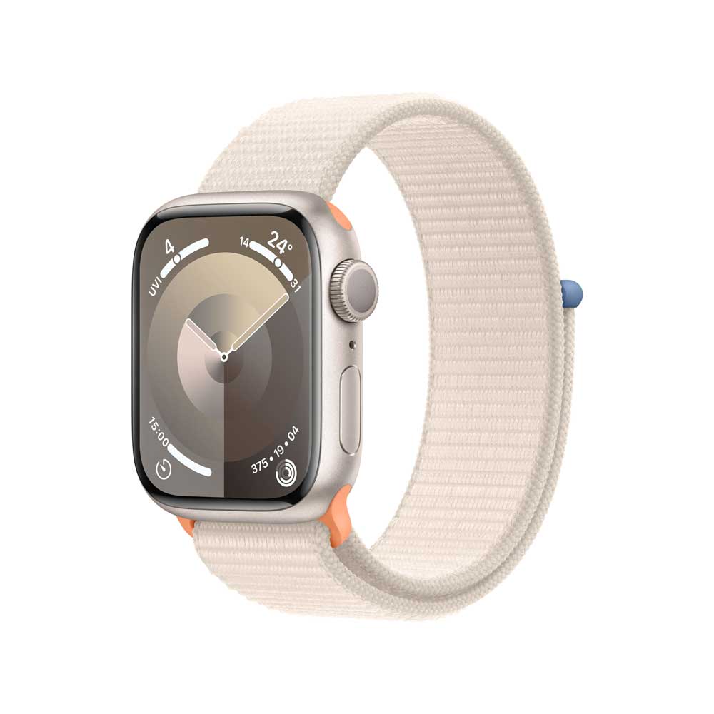Купить APPLE Watch Series 9 GPS 41mm Starlight Aluminium Case with Starlight Sport Loop (MR8V3QF/A) в магазине wardena.ru