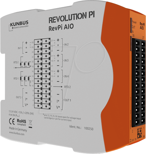 Купить KUNBUS REVPI AIO - RevPi Analoges I/O-Erweiterungsmodul (PR100250) в магазине wardena.ru
