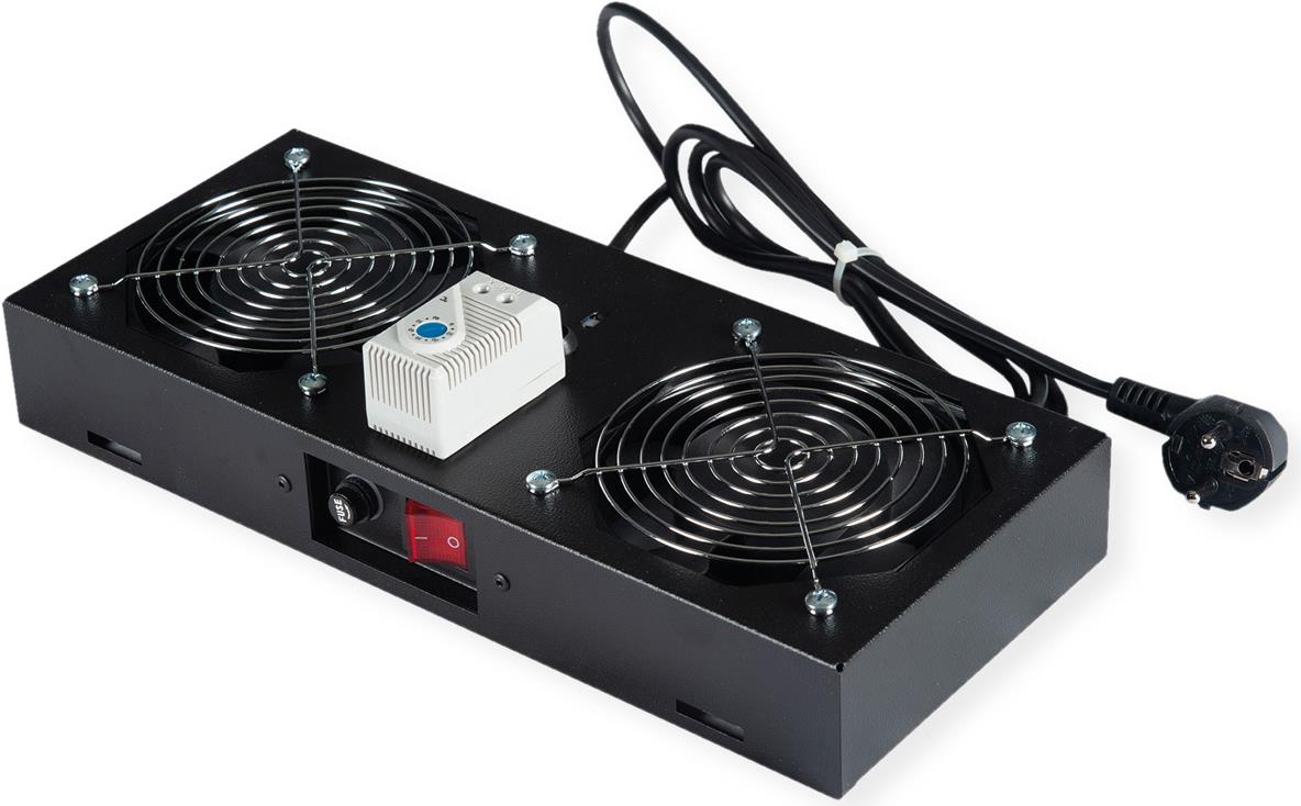 Купить ROLINE Lüftereinheit 2 Lüfter für 19 Wandgehäuse schwarz (26.21.0189) в магазине wardena.ru