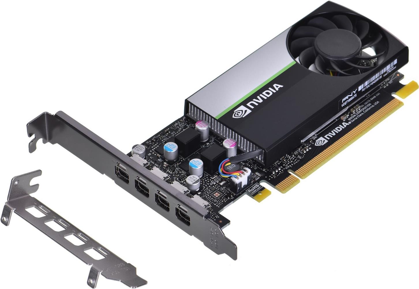 Купить PNY NVIDIA T1000 - T1000 - 4 GB - GDDR6 - 128 Bit - 7680 x 4320 Pixel - PCI Express x16 3.0 (VCNT1000-BLK) в магазине wardena.ru