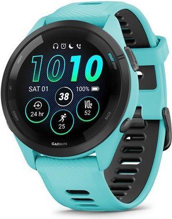 Купить Garmin Forerunner 265 - 46 mm - Aqua - intelligente Uhr mit Riemen - Handgelenkgröße: 135-205 mm - Anzeige 3,25 cm (1.3") - 8GB - Bluetooth, Wi-Fi, ANT+ - 47 g (010-02810-12) в магазине wardena.ru