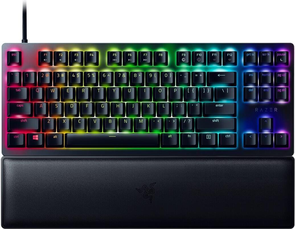 Купить Razer Huntsman V2 TKL - Tastatur - Hintergrundbeleuchtung - USB-C - QWERTZ - Deutsch - Tastenschalter: Razer Clicky Optical Purple (RZ03-03941100-R3G1) в магазине wardena.ru