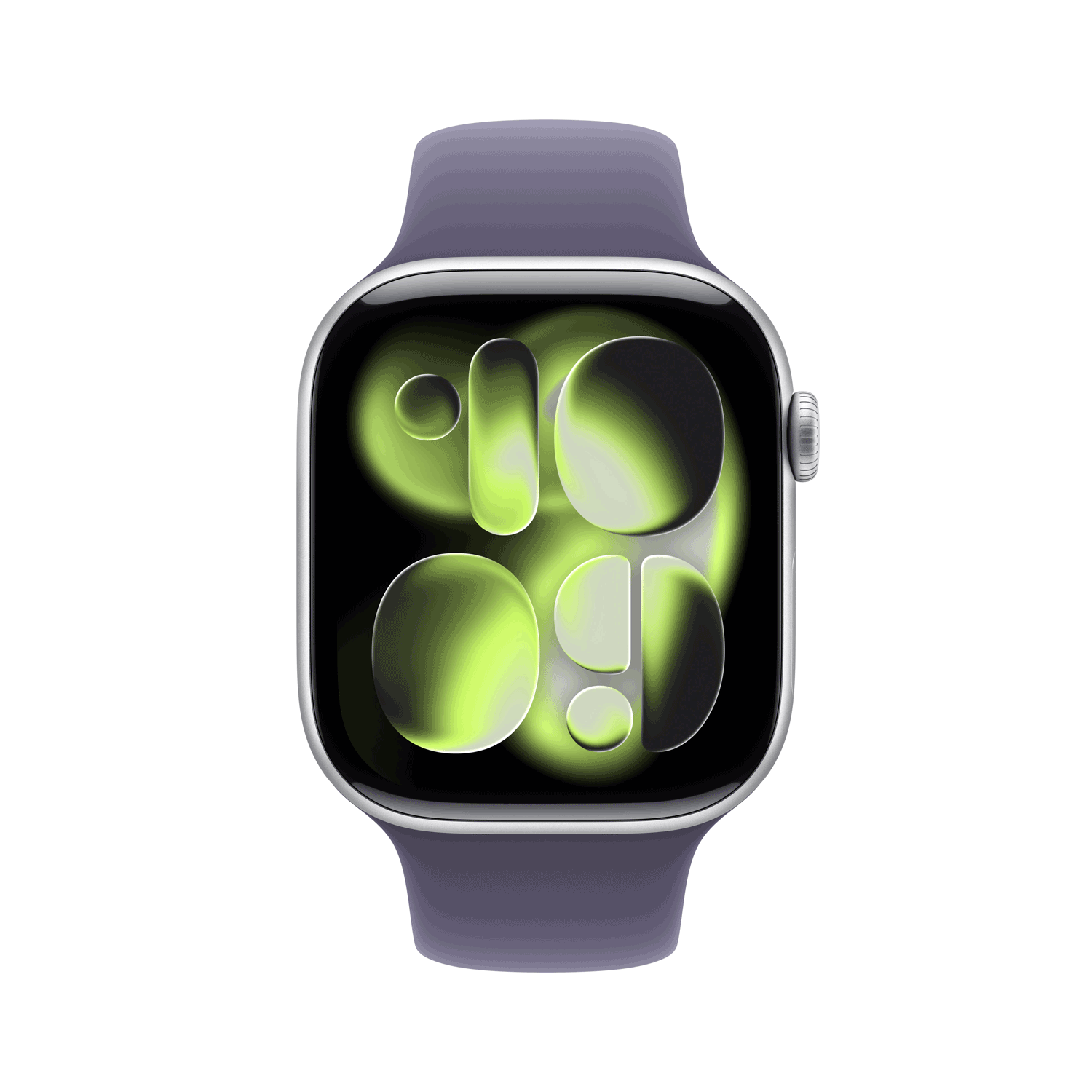 Купить Apple Watch Series 11 GPS + Cellular 46mm Silver Aluminium Case with Purple Fog Sport Band - S/M (MFCP4ZR/A) в магазине wardena.ru