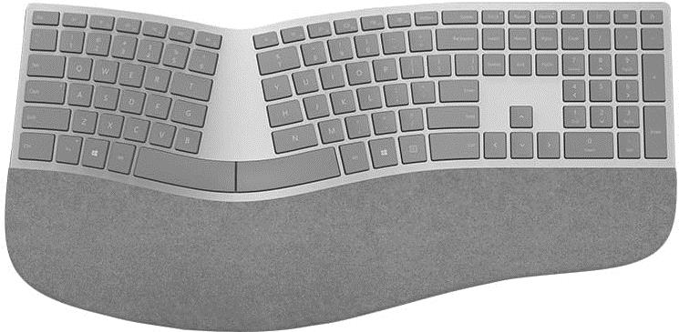 Купить Microsoft Surface Ergonomic Keyboard - Tastatur - drahtlos - Bluetooth 4,0 - Deutsch - Alcantare grau - kommerziell (3SQ-00003) в магазине wardena.ru