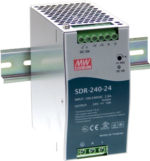 Купить Mean Well SDR-240 series SDR-240-48 - Stromversorgung (DIN-Schienenmontage möglich) - Wechselstrom 115/230 V - 240 Watt - aktive PFC (SDR-240-48) в магазине wardena.ru