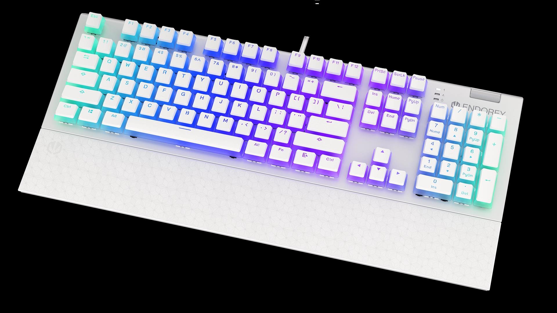 Купить ENDORFY Omnis Pudding Onyx Tastatur USB QWERTY Englisch Weiß (EY5A036) в магазине wardena.ru