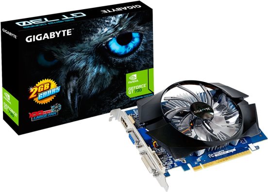 Купить Gigabyte GV-N730D5-2GI - Grafikkarten - GF GT 730 - 2 GB GDDR5 - PCIe 2.0 x8 - DVI, D-Sub, HDMI (GV-N730D5-2GIV2.0) в магазине wardena.ru