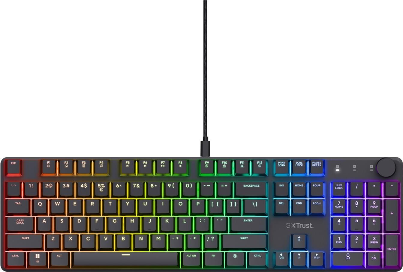 Купить Trust GXT 866 TORIX Tastatur USB QWERTY US International Schwarz (24910) в магазине wardena.ru