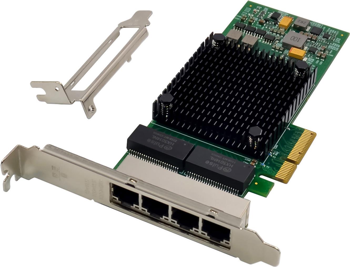Купить InLine Quad Gigabit Netzwerkkarte 4x RJ45 1 Gb/s PCIe x4 (51127E) в магазине wardena.ru