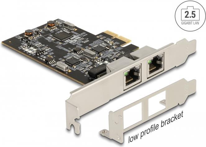 Купить Delock - Netzwerkadapter - PCIe 2,1 x2 Low-Profile - 100M/1G/2,5G Gigabit Ethernet x 2 (89392) в магазине wardena.ru