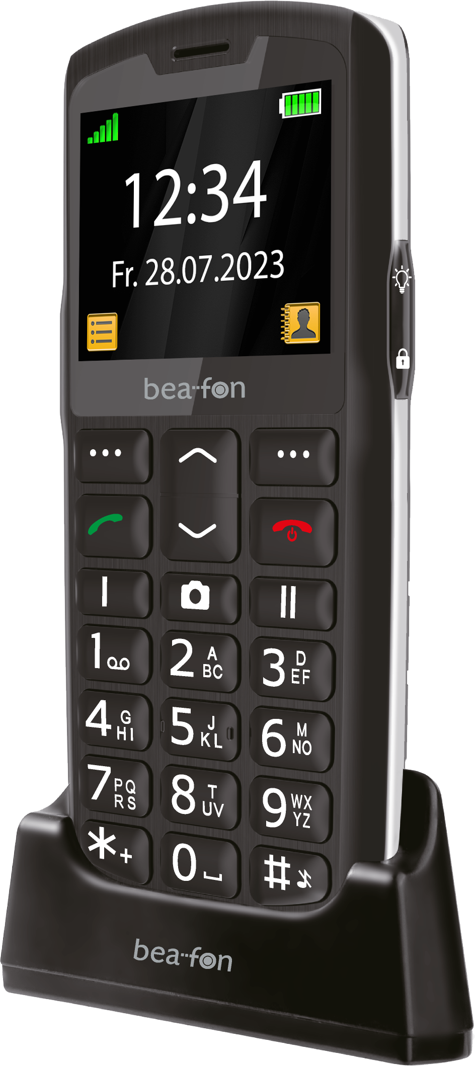 Купить Bea-fon Silver Line SL260 LTE - 4G Feature Phone - microSD slot - LCD-Anzeige - 176 x 220 Pixel - rear camera 0,3 MP - schwarz-silbern (SL260LTE_EU001BS) в магазине wardena.ru