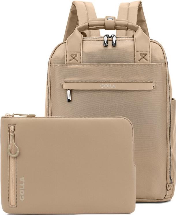 Купить Golla Set aus Rucksack und Laptop-Sleeve 14 Zoll, Coffee (76469) в магазине wardena.ru