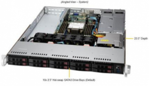 Купить Server Supermicro SYS-110P-WR SuperServer • 116TS-R706WBP4 • X12SPW-F-O • 1U IPMI NVMe в магазине wardena.ru