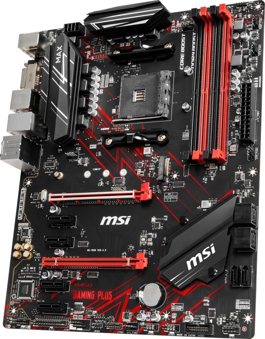 Купить MSI B450 GAMING PLUS MAX - Motherboard - ATX - Socket AM4 - AMD B450 Chipsatz - USB 3.1 Gen 1, USB 3.1 Gen 2 - Gigabit LAN - Onboard-Grafik (CPU erforderlich) - HD Audio (8-Kanal) (7B86-016R) в магазине wardena.ru