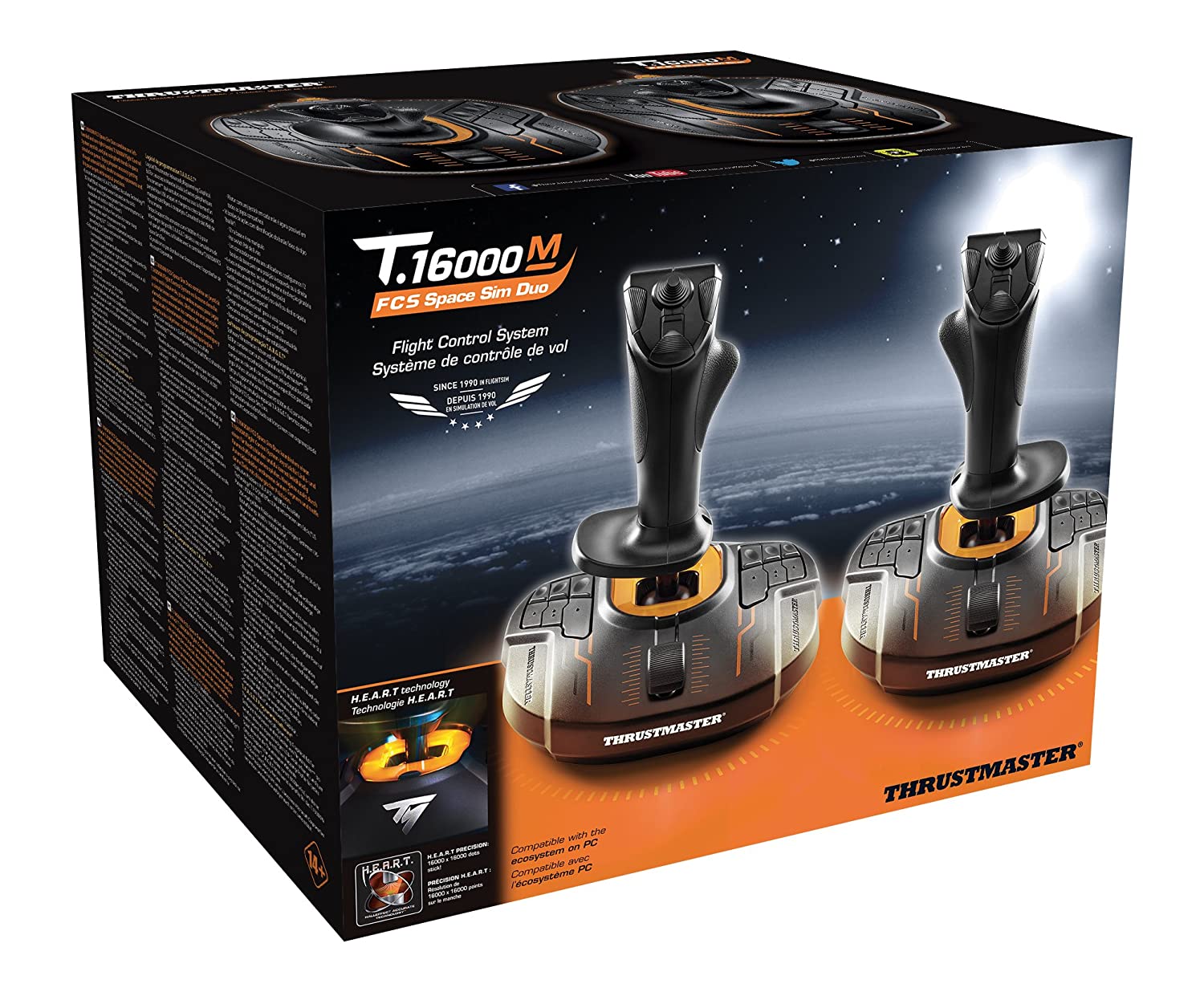 Купить ThrustMaster T.16000M FCS Space Sim Duo Joystick 16 Tasten kabelgebunden Packung mit 2 - 2 x joystick PC Action-Buttons Schwarz/Orange (2960815) (2960815) в магазине wardena.ru