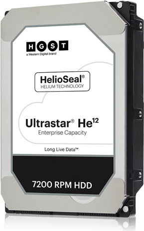 Купить HGST/Western Digital Ultrastar DC HC520 - Festplatte - 12TB - intern - 8,9 cm (3.5") - SATA 6Gb/s - 7200 U/min - Puffer: 256MB - OEM (0F30144) в магазине wardena.ru