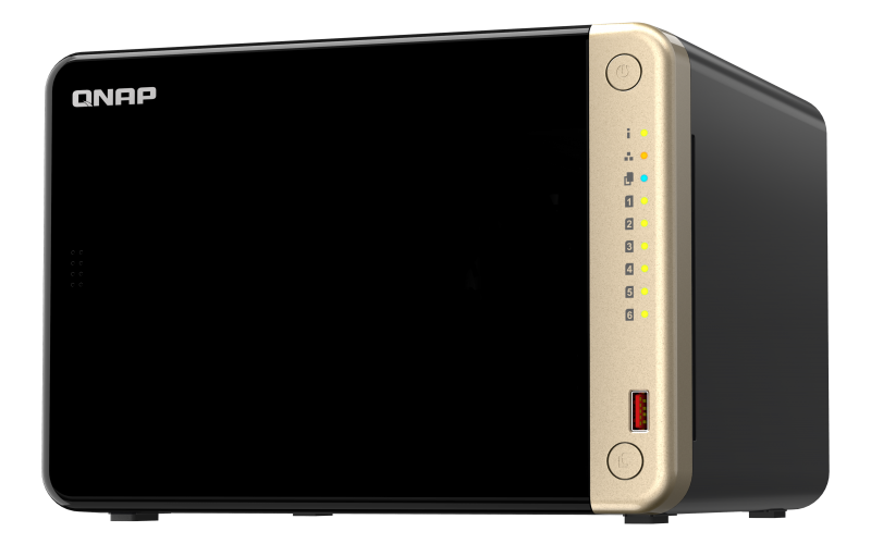 Купить QNAP TS-664 - NAS-Server - 6 Schächte - SATA 6Gb/s - RAID 5, 10 - RAM 8GB - iSCSI Support (TS-664-8G) в магазине wardena.ru