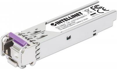 Купить INTELLINET Gigabit SFP Mini-GBIC Transceiver WDM bidirektional für LWL-Kabel 1000Base-BX-U (LC) Singlemode-Port, 120 km, BiDi WDM (RX1550/TX1490), MSA-konform für maximale Kompatibilität, silber (508643) в магазине wardena.ru