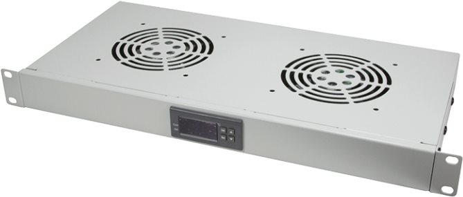 Купить Logilink - Rack fan tray (187 - 230 V) with thermostat (2 fans) - Grau - 1U - 48.3 cm (19") (FAU02FG) в магазине wardena.ru