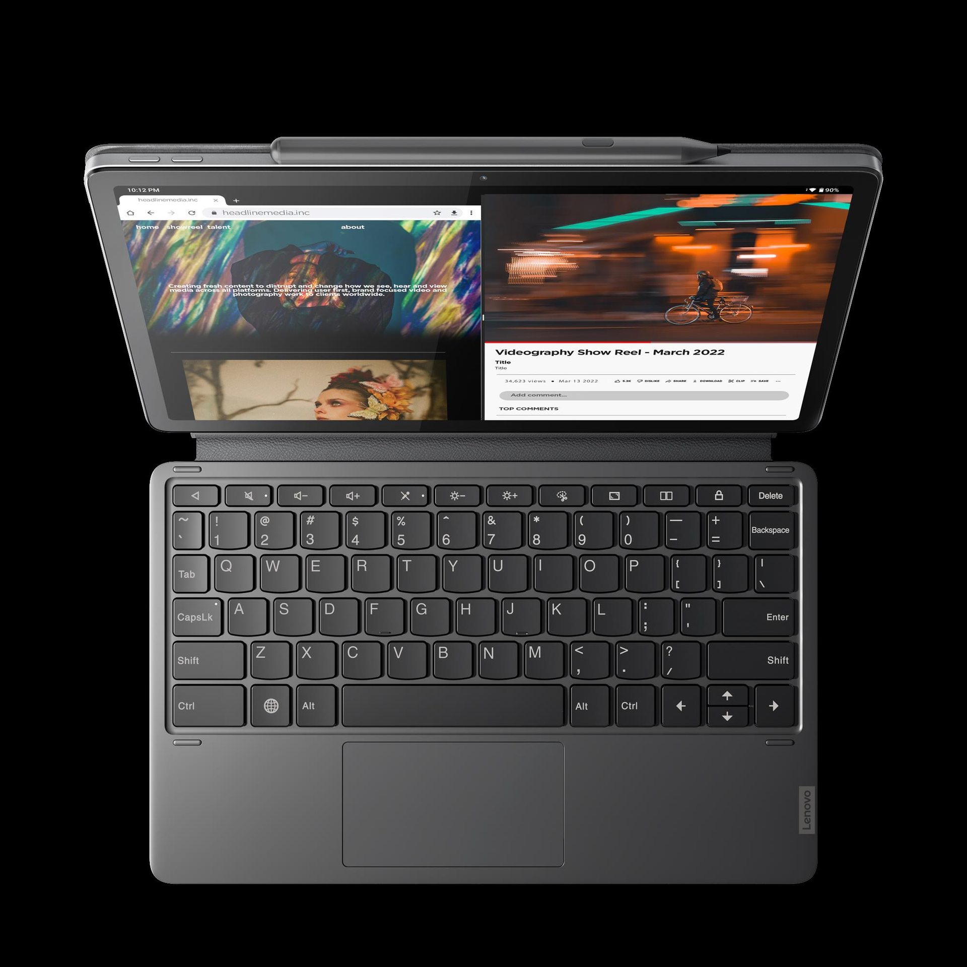 Купить Lenovo ZG38C04250 - Lenovo Tab P11 Pro 2nd Gen Keyboard Tastatur QWERTY Englisch Grau (ZG38C04250) в магазине wardena.ru