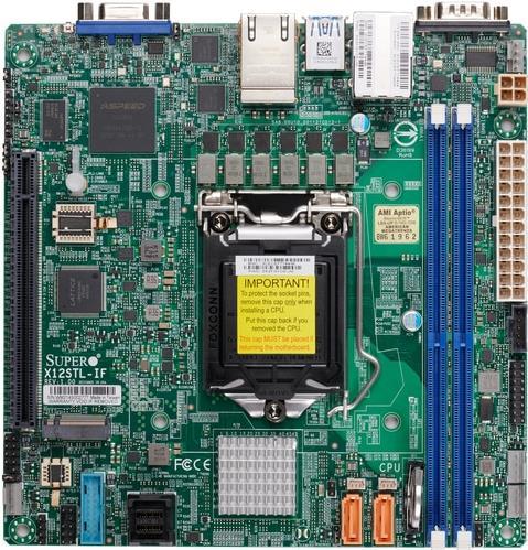 Купить Super Micro SUPERMICRO X12STL-IF - Motherboard - Mini-ITX - LGA1200-Sockel - C252 Chipsatz - USB 3,2 Gen 1 - 2 x Gigabit LAN - Onboard-Grafik - für SC504 203B, SC505 203B (MBD-X12STL-IF-B) в магазине wardena.ru