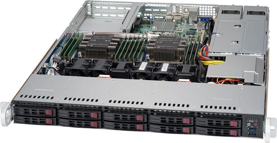 Купить bluechip SERVERline R41200s - Server - Rack-Montage - 1U - 1-Weg - 1 x EPYC 7232P / 3.1 GHz - RAM 32 GB - SATA - Hot-Swap 6.4 cm, 8.9 cm (2.5", 3.5") Schacht/Schächte - SSD 960 GB - AST2500 - GigE, 10 GigE - kein Betrieb (850369) в магазине wardena.ru