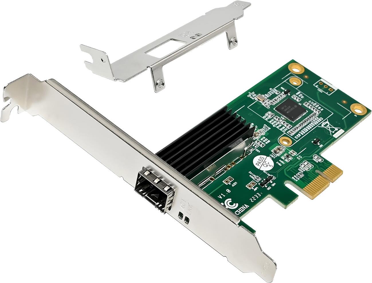 Купить InLine Gigabit Netzwerkkarte - 1x SFP - PCIe x1 - inkl. low profile Slotblech (51129A) в магазине wardena.ru
