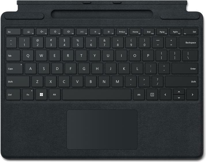 Купить Microsoft Surface Pro Signature Keyboard - Tastatur - mit Touchpad, Beschleunigungsmesser, Surface Slim Pen 2 Ablage- und Ladeschale - Schwarz - kommerziell - für Surface Pro 8, Pro X (8XB-00003) в магазине wardena.ru