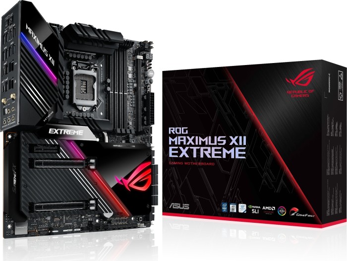Купить ASUS ROG MAXIMUS XII EXTREME - Motherboard - E-ATX - LGA1200-Sockel - Z490 Chipsatz - USB-C Gen2, USB 3.2 Gen 1, USB 3.2 Gen 2, USB-C Gen 2x2 - 10 Gigabit LAN, 2.5 Gigabit LAN, Wi-Fi, Bluetooth - HD Audio (8-Kanal) (90MB12J0-M0EAY0) в магазине wardena.ru