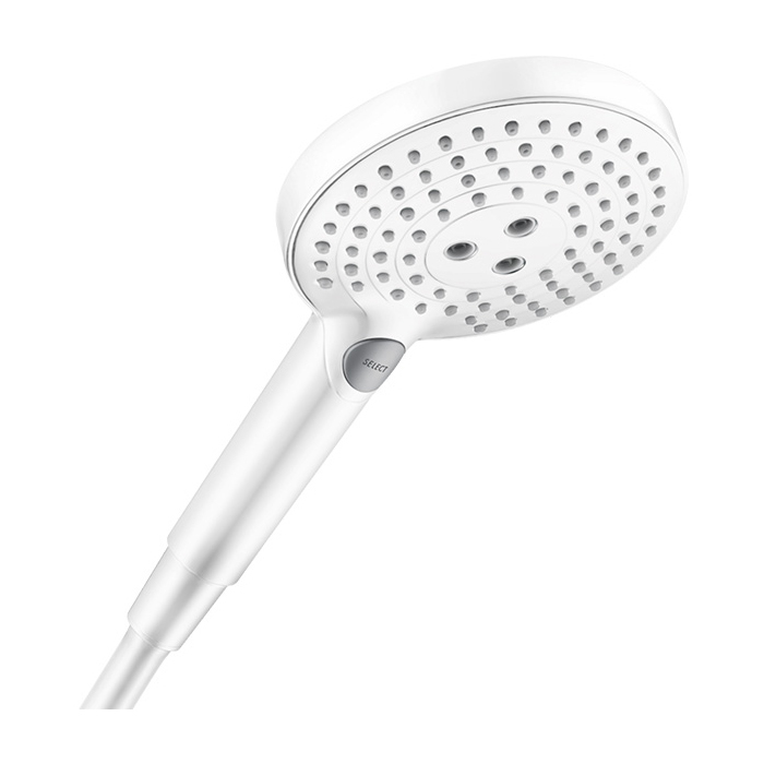 Купить Hansgrohe Raindance Select S Ручной душ 120 3jet EcoSmart 9 л/мин хром-белый матовый 26531400 в магазине wardena.ru