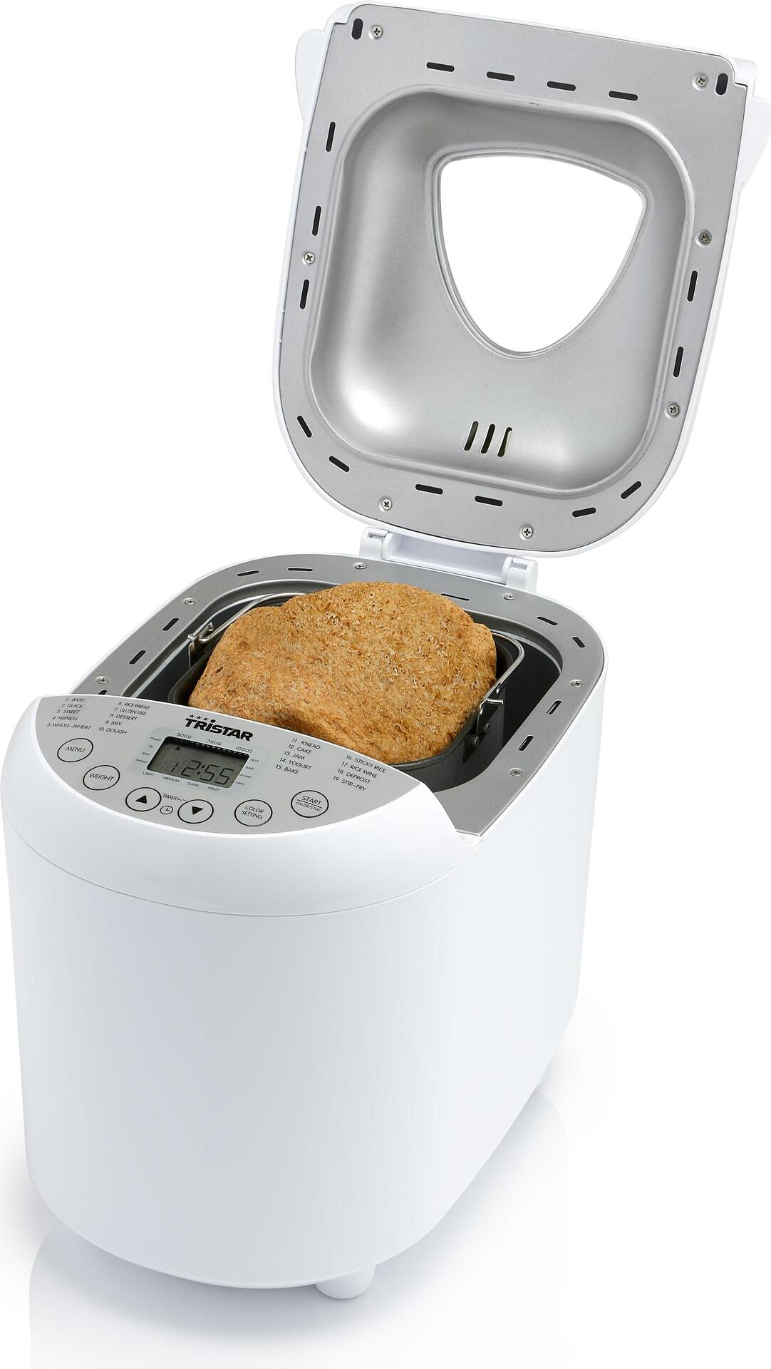 Купить Tristar BM-4586 Brotbackautomat - 1 kg - Bullauge - Variable einstellbare Krustenbräunung - Warmhaltefunktion - 550 W - Weiß (BM-4586) в магазине wardena.ru