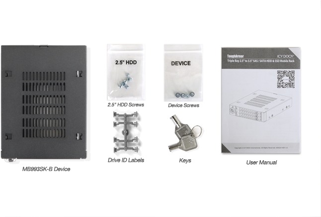 Купить ICY Dock We-Ra. IcyDock 3x6,3cm SATAI-III/SAS HDD&SSD in 1x3.5" 7mm (MB993SK-B) в магазине wardena.ru