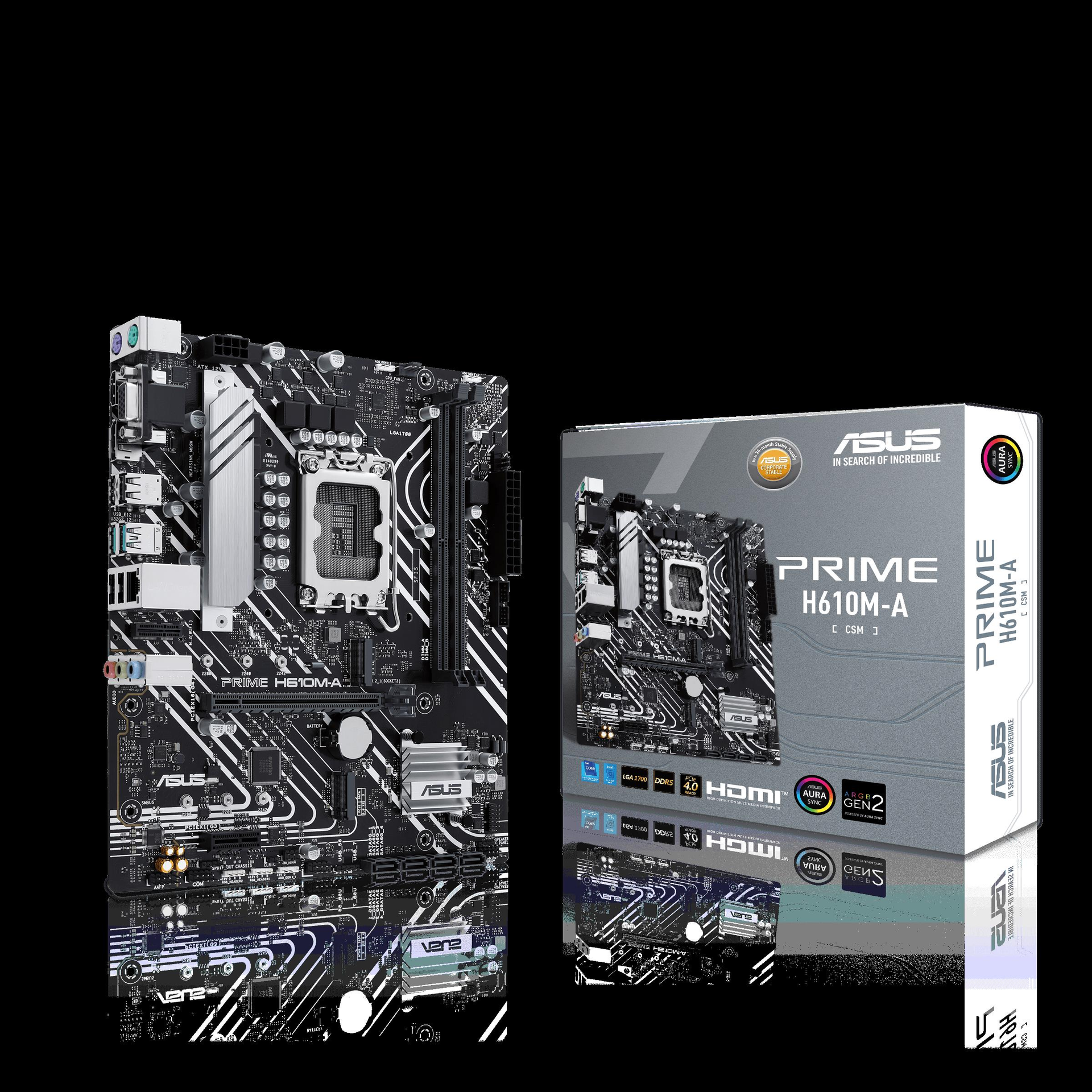 Купить ASUS PRIME H610M-A-CSM - Intel - LGA 1700 - Intel® Celeron® - Intel® Core™ i3 - Intel® Core™ i5 - Intel® Core™ i7 - Intel® Core™ i9,... - DDR5-SDRAM - 96 GB - DIMM (90MB1G20-M0EAYC) в магазине wardena.ru