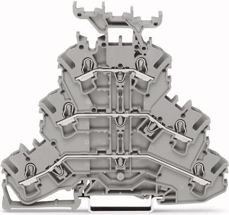 Купить WAGO Dreistock-Durchgangsklemme 5.2 mm Zugfeder Belegung: L, L, L Grau 2002-3231 50 St. (2002-3231) в магазине wardena.ru