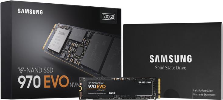 Купить Samsung 970 EVO MZ-V7E500BW - SSD - verschlüsselt - 500GB - intern - M.2 2280 - PCI Express 3.0 x4 (NVMe) - 256-Bit-AES - TCG Opal Encryption 2,0 (MZ-V7E500BW) в магазине wardena.ru