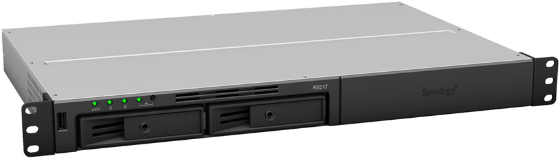 Купить Synology RackStation RS217 - NAS-Server - 2 Schächte - Rack - einbaufähig - SATA 6Gb/s - HDD - RAID 0, 1, JBOD - RAM 512 MB - Gigabit Ethernet - iSCSI Support - 1U - TAA-konform в магазине wardena.ru