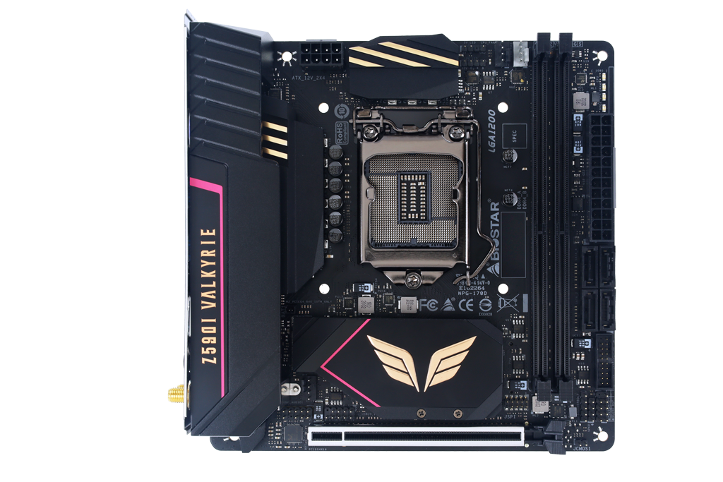 Купить Biostar Z590I VALKYRIE - Motherboard - Mini-ITX - LGA1200-Sockel - Z590 - USB 3,2 Gen 1, USB 3,2 Gen 2, USB-C Gen 2x2 - 2,5 Gigabit LAN - Onboard-Grafik (CPU erforderlich) - HD Audio (8-Kanal) (Z590I VALKYRIE) в магазине wardena.ru