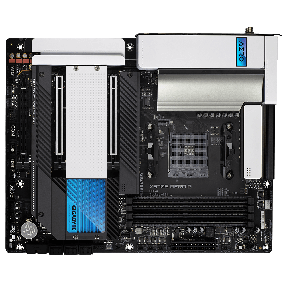 Купить Gigabyte X570S AERO G - AMD - Socket AM4 - AMD Ryzen 3 - AMD Ryzen 5 - AMD Ryzen 7 - 3rd Generation AMD Ryzen 9 - AMD Ryzen 9 5th Gen - Socket AM4 - DDR4-SDRAM - 128 GB (X570S AERO G) в магазине wardena.ru