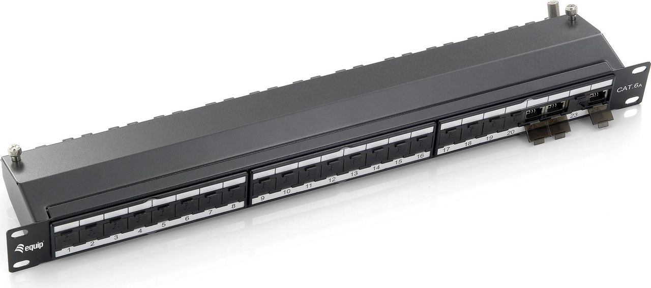 Купить Equip Professional - Patch Panel - Schwarz - 1U - 24 Ports (0326624) в магазине wardena.ru