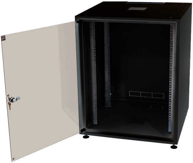 Купить IT-BUDGET 19"-Netzwerkschrank SJB - 12 HE - BxT 600x600 mm - Glastür - Rückwand - schwarz (W-SJB6060-12S-161) в магазине wardena.ru
