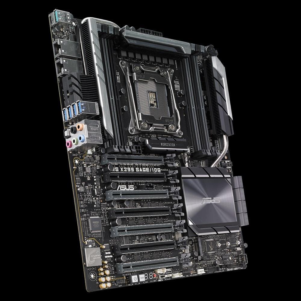 Купить ASUS WS X299 SAGE/10G - Motherboard - SSI CEB - LGA2066 Socket - X299 - USB 3.1 Gen 1, USB-C Gen2, USB 3.1 Gen 2 - 2 x 10 Gigabit LAN - HD Audio (8-Kanal) (90SW00H0-M0EAY0) в магазине wardena.ru