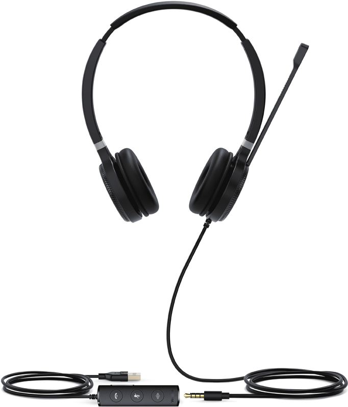 Купить Yealink UH36 Dual - Teams Edition - Headset - On-Ear - kabelgebunden - USB - Schwarz und Silber (UH36 DUAL TEAMS) в магазине wardena.ru