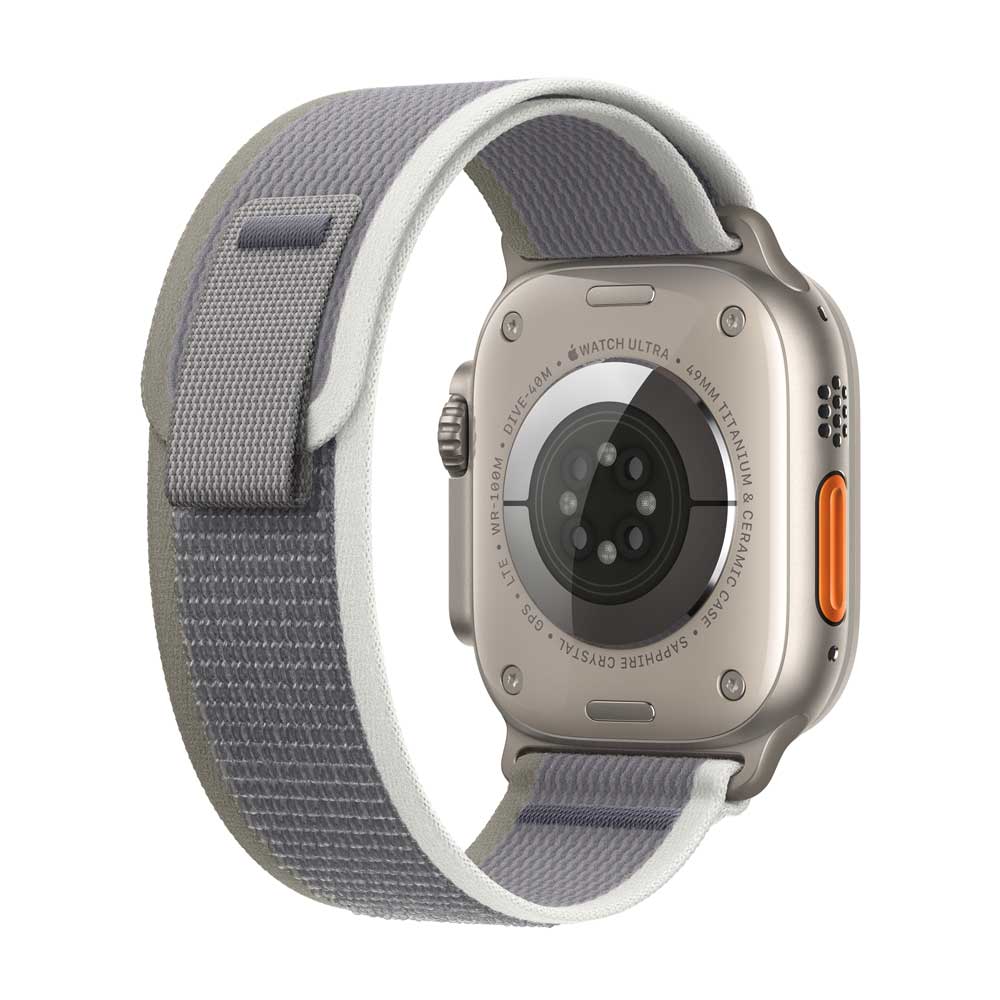 Купить AppleWatch Ultra 2 Titanium Cellular 49mm (Trail Loop grün/grau) S/M (MRF33FD/A) в магазине wardena.ru
