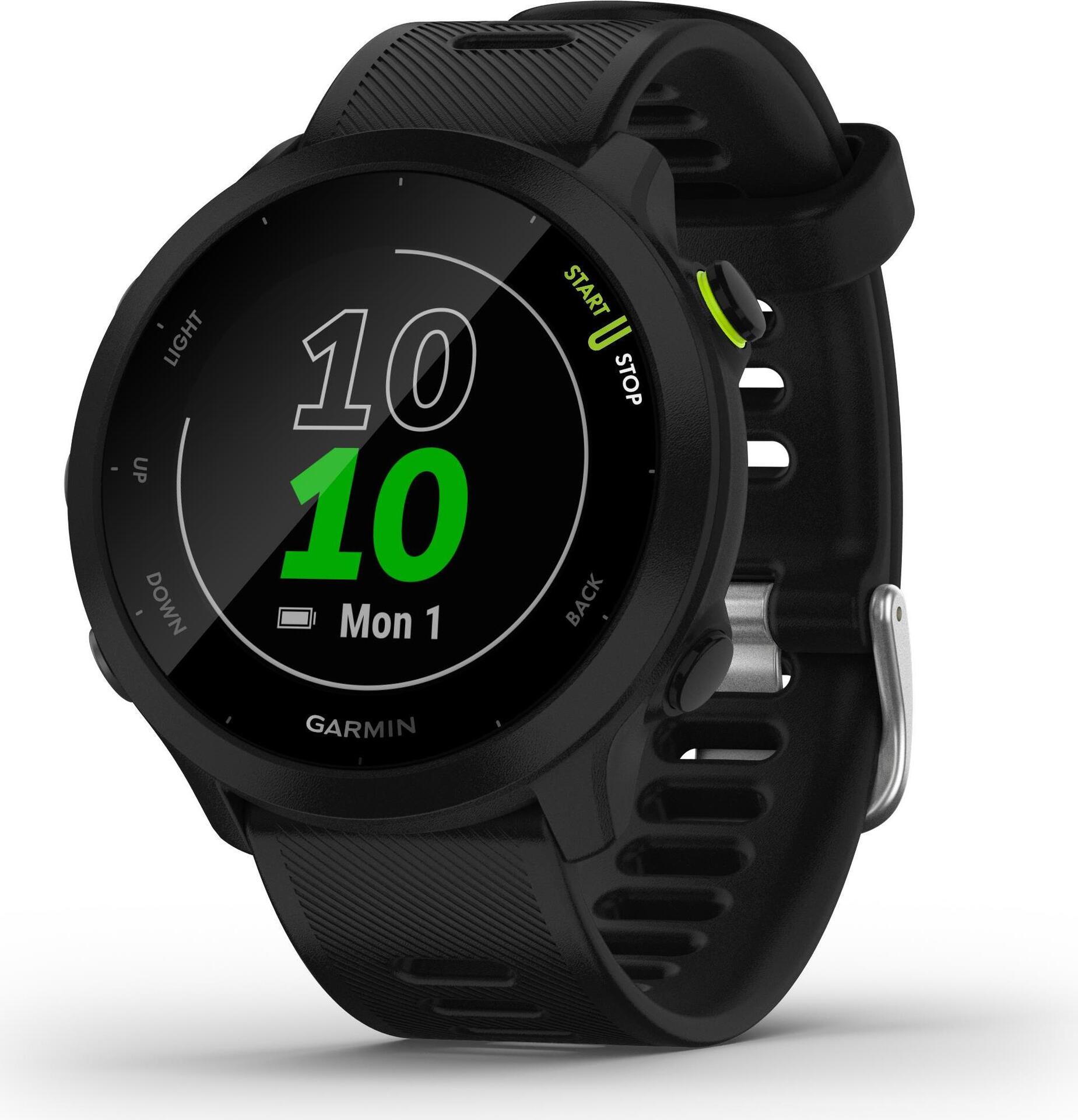 Купить Garmin Forerunner 55 - Schwarz - Sportuhr mit Band - Silikon - schwarz - Anzeige 2,63 cm (1,04") - Bluetooth, ANT+ - 37 g (010-02562-10) в магазине wardena.ru