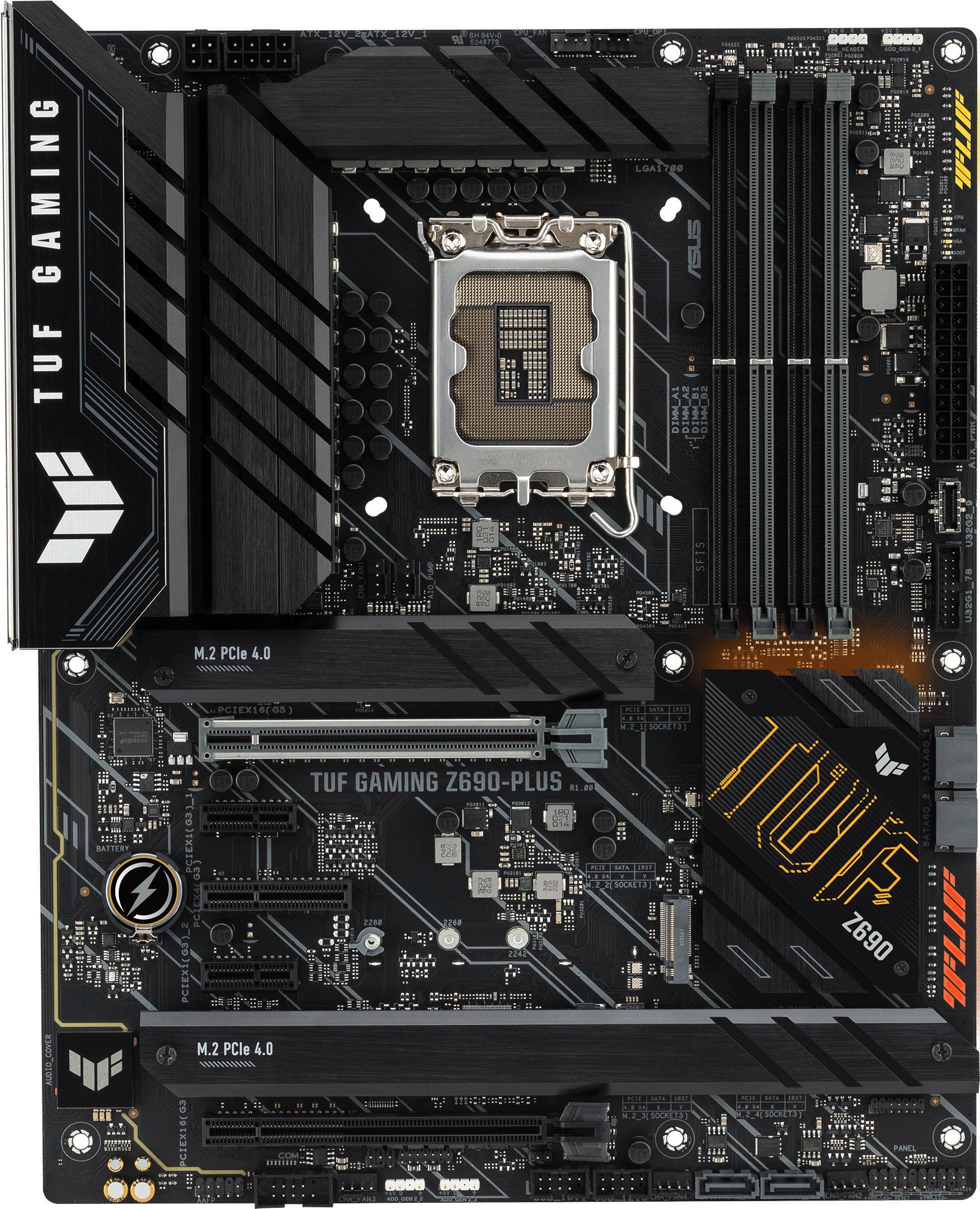 Купить ASUS TUF GAMING Z690-PLUS - Motherboard - ATX - LGA1700-Sockel - Z690 Chipsatz - USB-C Gen2, USB-C Gen1, USB 3,2 Gen 1, USB 3,2 Gen 2, USB-C Gen 2x2 - 2,5 Gigabit LAN - Onboard-Grafik (CPU erforderlich) - HD Audio (8-Kan (90MB1AV0-M0EAY0) в магазине wardena.ru